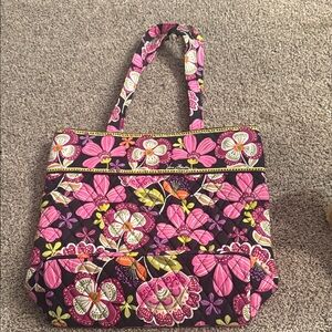 Vera Bradley Quilted Floral Tote with Pirouette pink